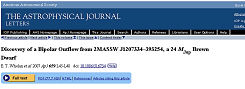 American Astrophysical Journal Menu