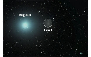 NGC 5128 and star Regulus