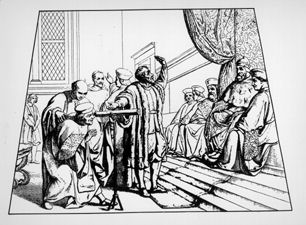 Galileo shows his telesope